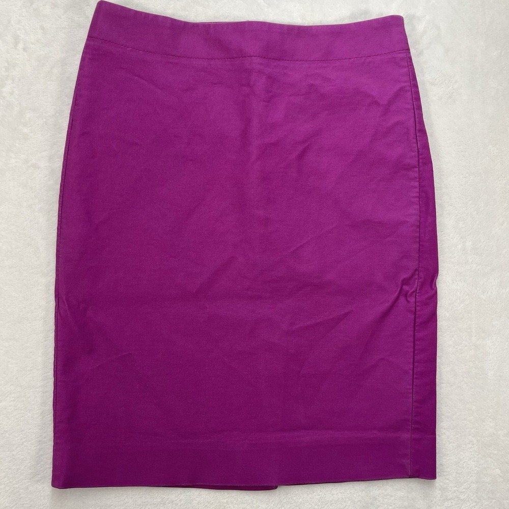 J. Crew Pencil Skirt Womens 4‎ Magenta Glam Professional Colorful